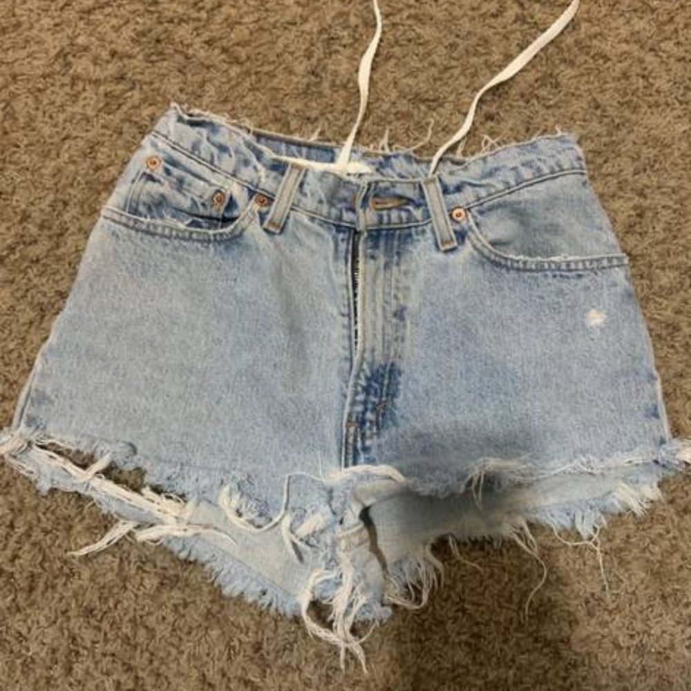 Levi’s Distressed High Rise Shorts